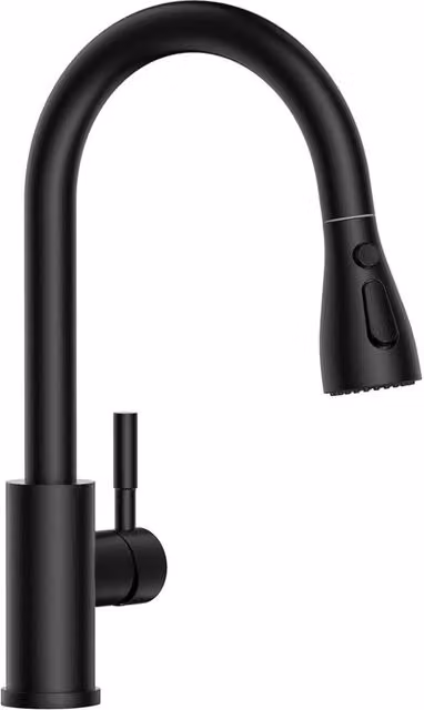 Appaso Matte Black Stainless Steel Kitchen Faucet with Pull Out Spray Function