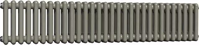 Lux Heat Horizontal Column Radiator in Dark Sage, 3 Column, W: 30 cm, H: 137 cm