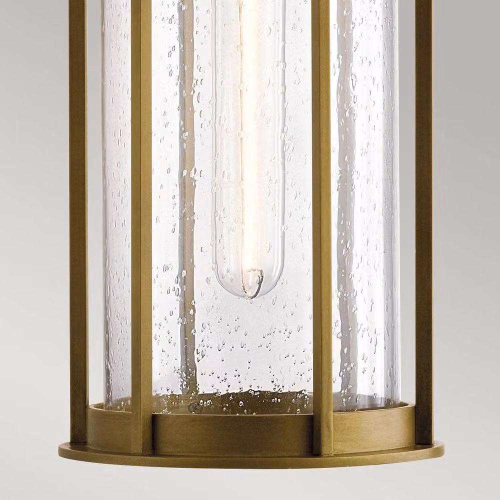 Netlighting Camillo 1 Light Outdoor Pendant Lamp in Gold Brass, IP44 Rated – 2