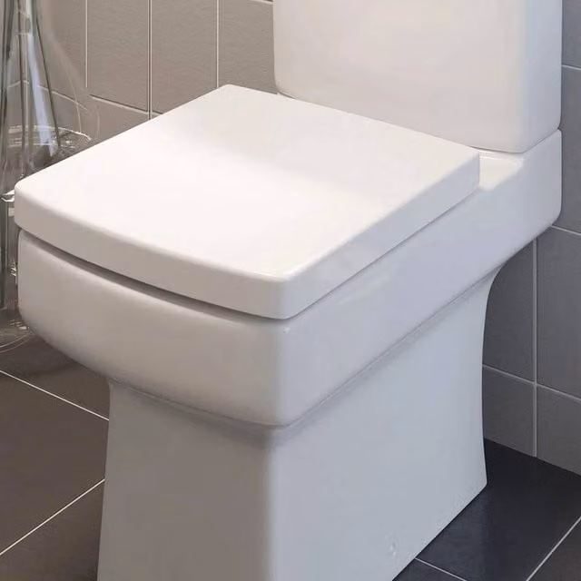 SPETLEK Luxury Square Soft Close Toilet Seat in White – 1