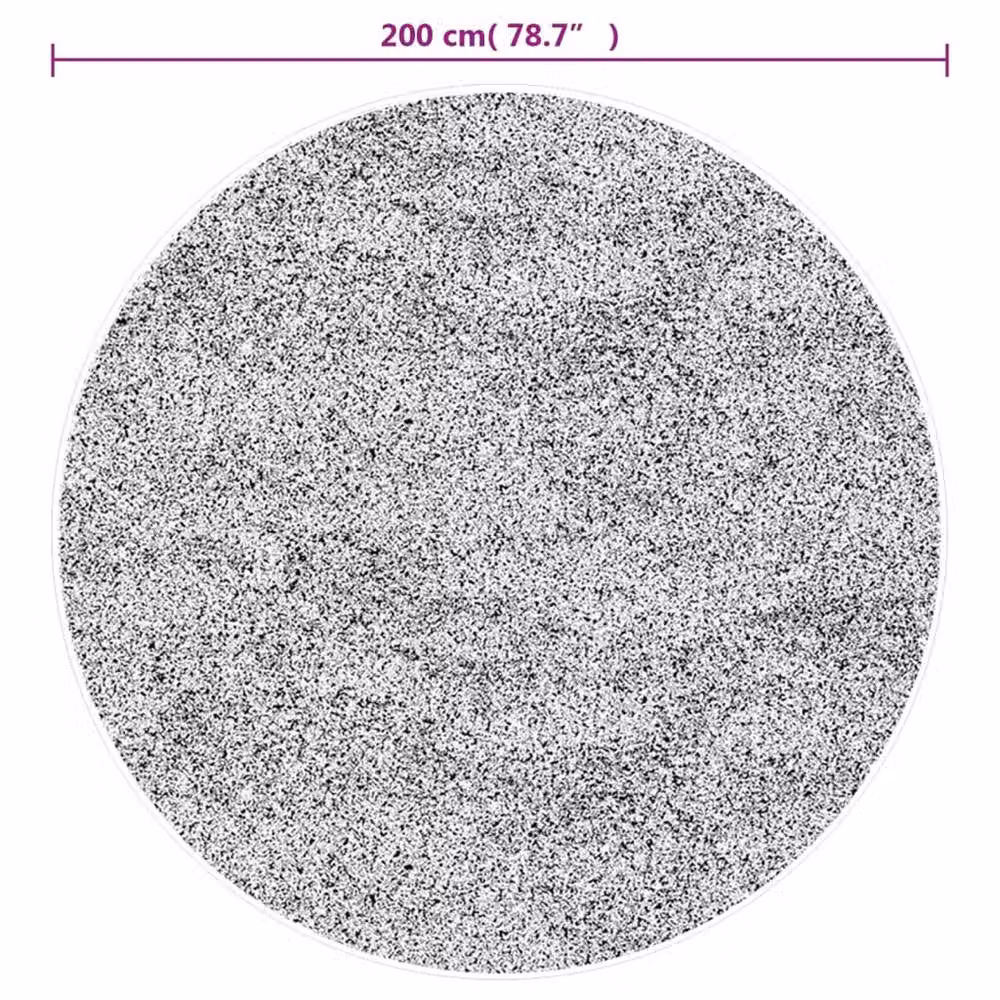 Berkfield Home Washable Round Grey Anti Slip Rug, Diameter: 200 cm – 4
