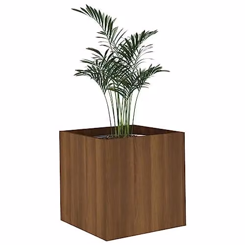 vidaXL Brown Oak Planter Box, W/D/H: 40 x 40 x 40 cm, Engineered Wood – 1