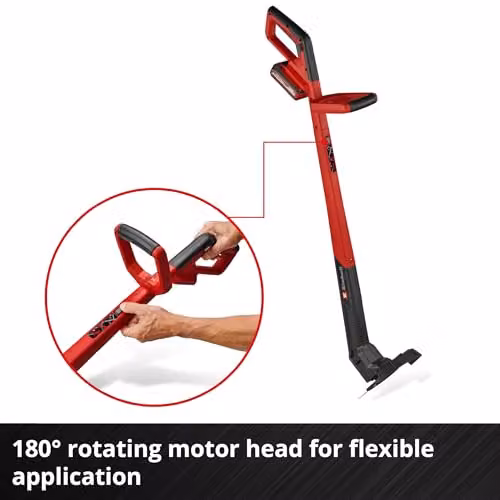 Einhell Power X-Change Cordless Lawn Trimmer in Red with 24cm Cutting Width – 3