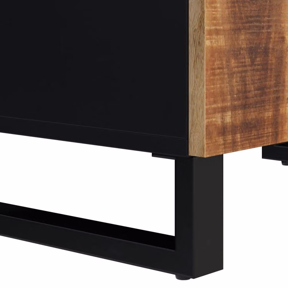 Berkfield Home 4-Door Mango Wood Sideboard in Brown, W/D/H: 60 x 33 x 75 cm – 6