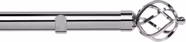 Terrys Cage 28mm Eyelet Curtain Pole in Chrome Silver Metal