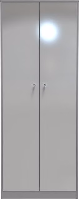 Ready Assembled 2 U Taunton 2 Door Wardrobe in Matt Dark Grey