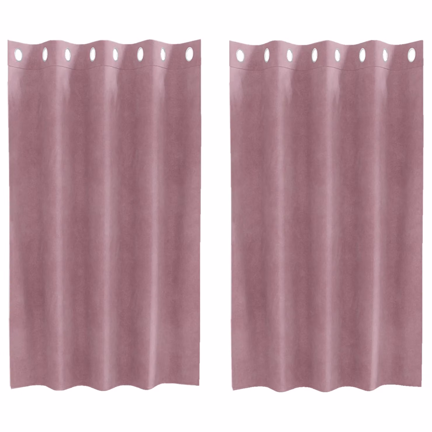 Berkfield Home Dark Pink Velvet Blackout Curtains with Eyelets, 2 Pack – 2