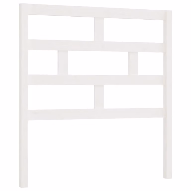 Berkfield Home White Rustic Solid Pine Wood Bed Headboard W/D/H: 96 x 4 x 100 cm