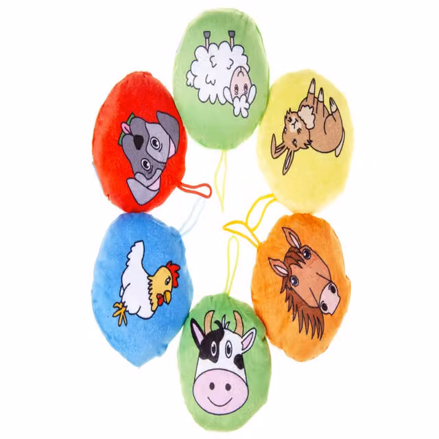 LG-Imports White Mini Plush Farm Animal 10 cm
