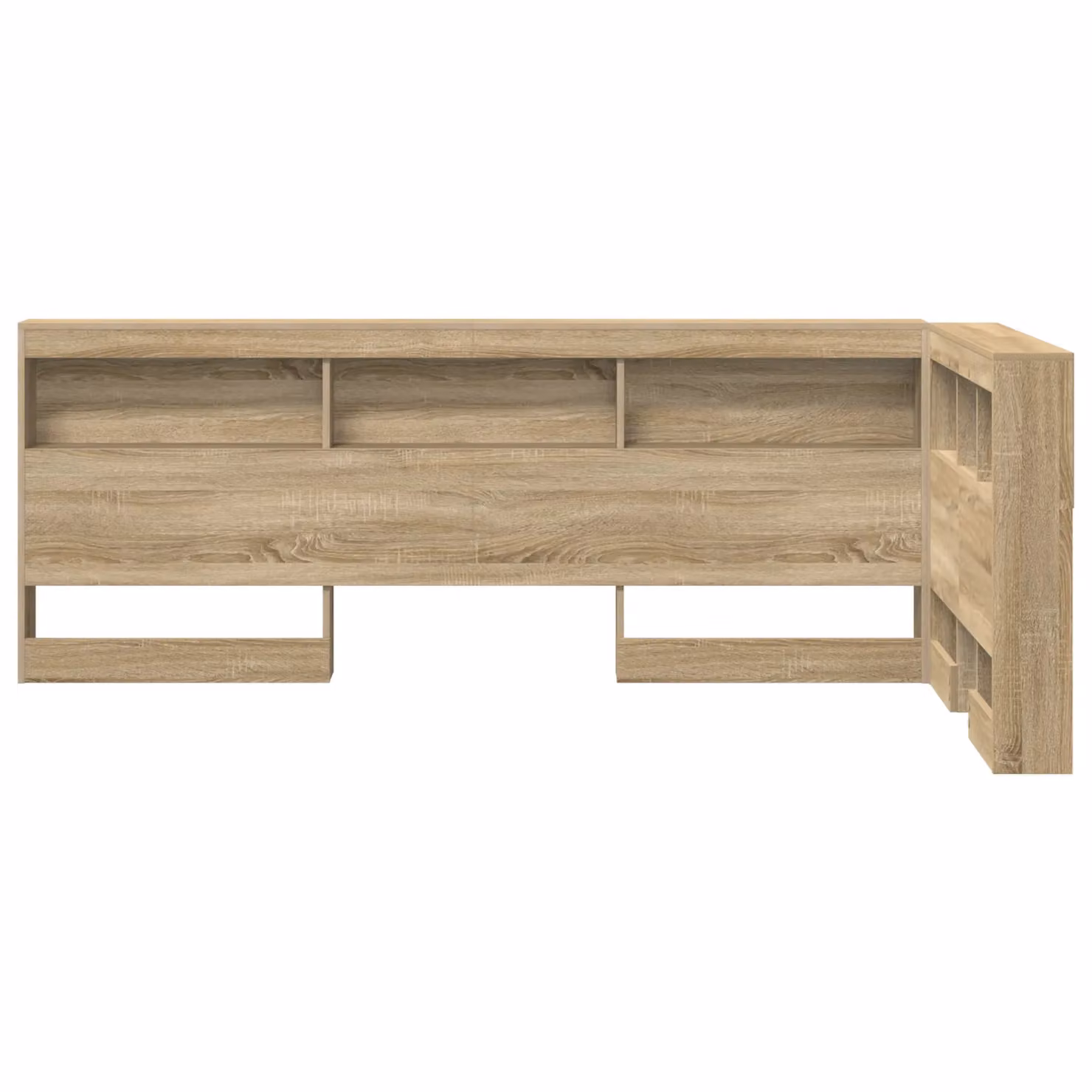 Berkfield Home Storage Headboard with Integrated Shelf in Sonoma Oak and Brown, Width: 90 cm – 2