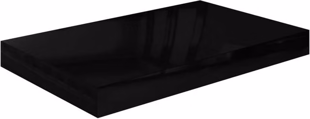 Berkfield Home Floating Wall Shelf in High Gloss Black, W: 40 cm, D: 23 cm, H: 3.8 cm