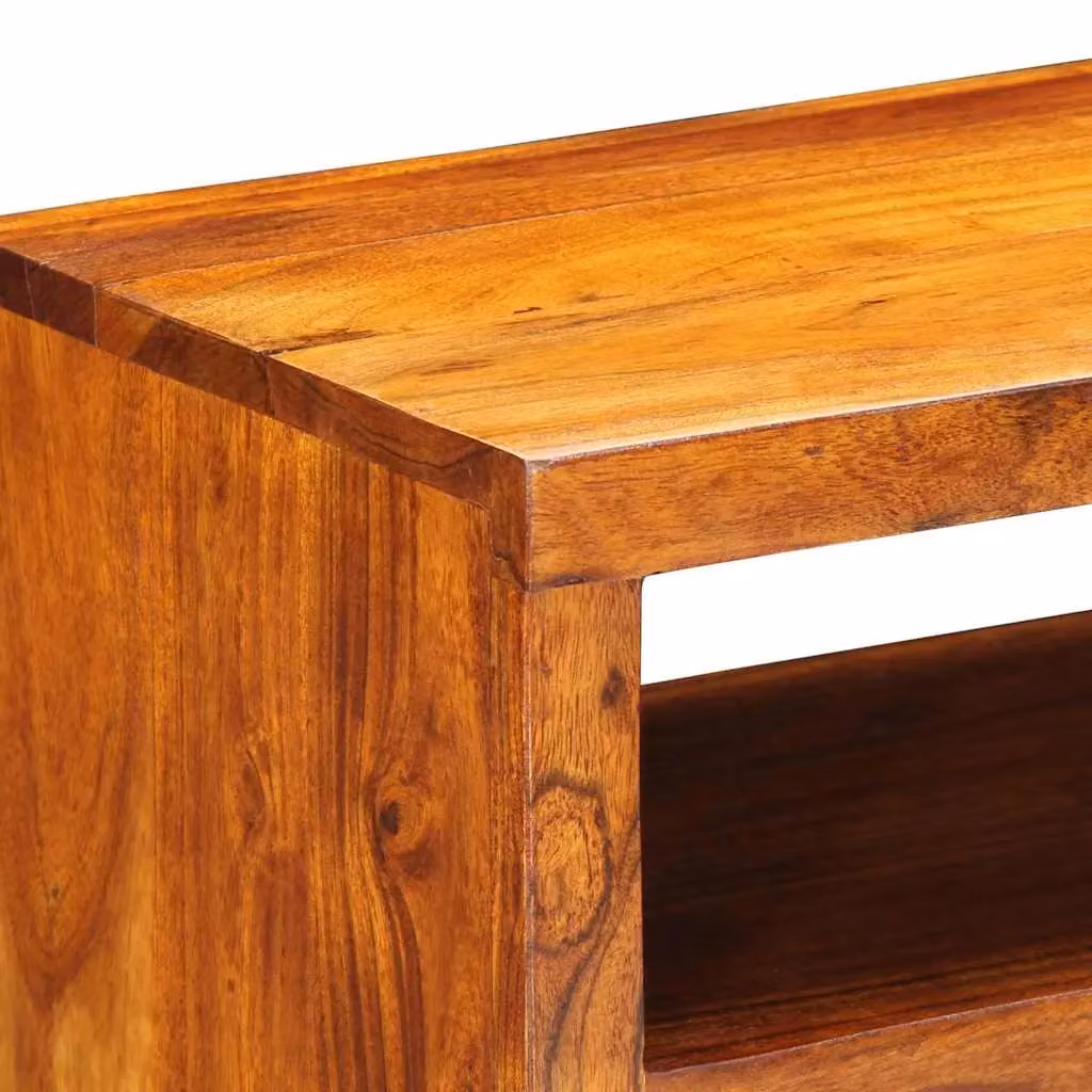 Berkfield Home Wall-mounted Multicolour Acacia Wood TV Cabinet W: 90 cm, D: 30 cm, H: 30 cm – 4