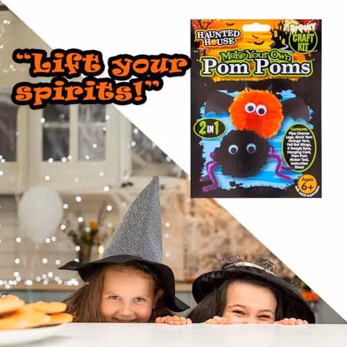 VFM e-Store Halloween Pom Pom Craft Kit in Multicolour for Adults – 7