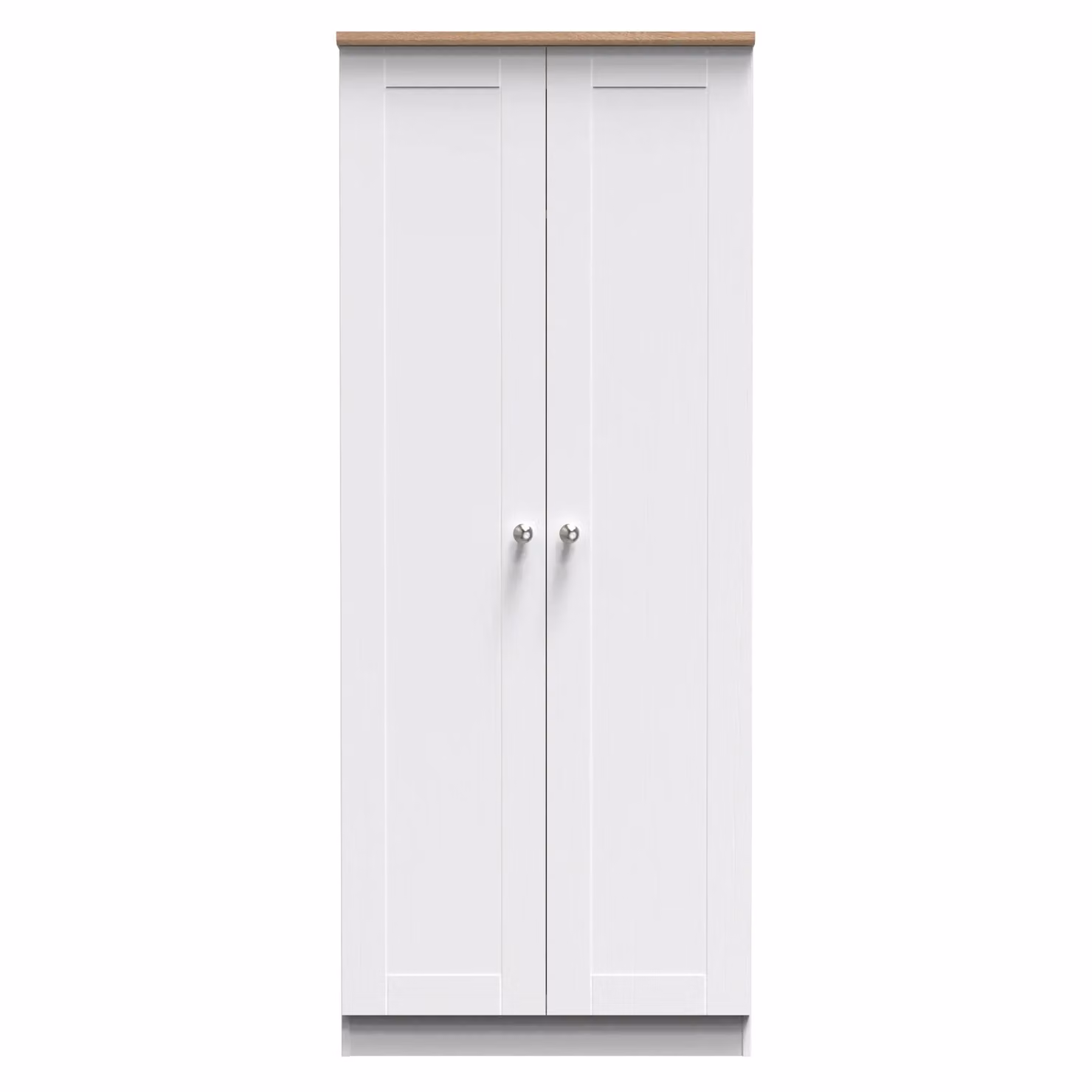 Ready Assembled 2 U Cumbria Tall Plain Double Wardrobe in White – 2