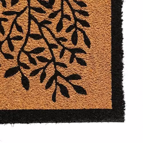 Nicola Spring Tree of Life Coir Door Mat, Brown and Multicolour, W: 60 cm, D: 40 cm – 4
