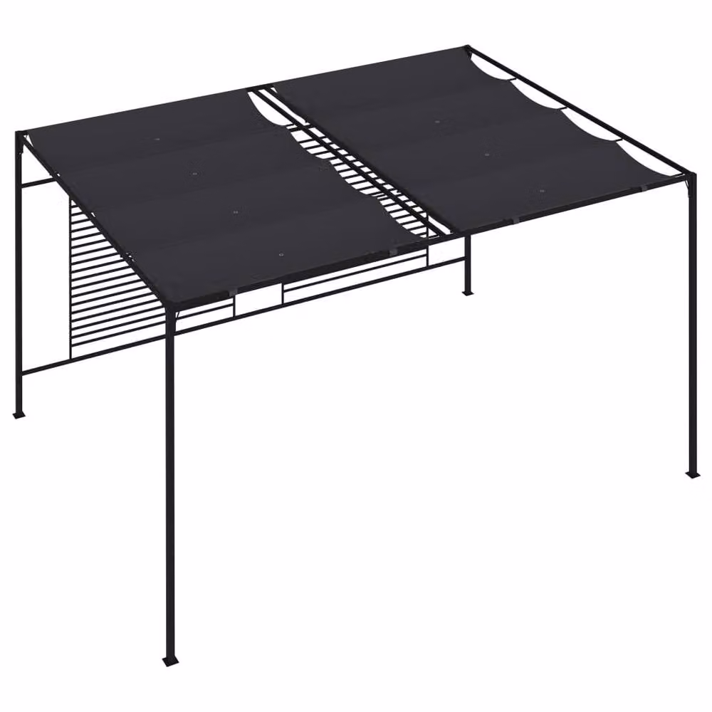 Berkfield Home Gazebo with Retractable Roof in Anthracite and Black, W/D/H: 400 x 300 x 230 cm – 2