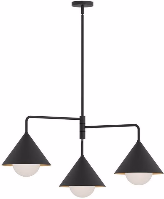 Netlighting Alora Mood Remyck Multi Arm Pendant Light in Matt Black with 3x E27 Sockets