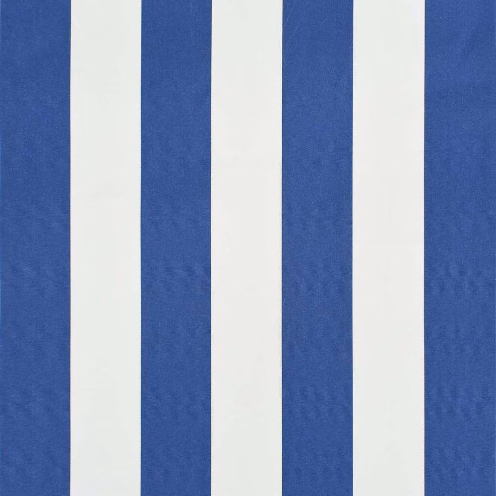 Berkfield Home Retractable Manual Folding Arm Awning in Blue and White, W/D/H: 150 x 150 x 150 cm – 3