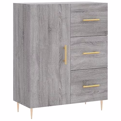 vidaXL Grey Sonoma Sideboard in Engineered Wood W/D/H: 69.5 x 34 x 90 cm – 1