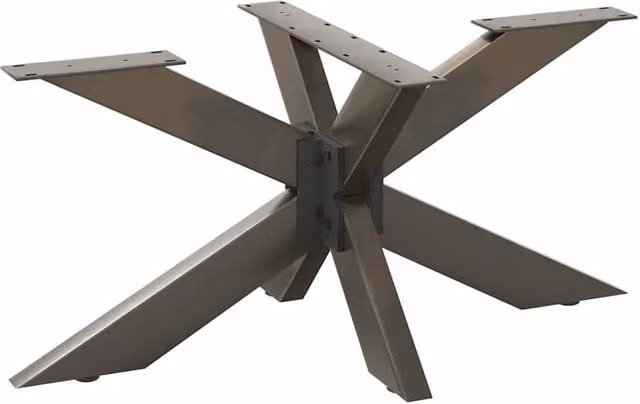 Berkfield Home Spider Shape Coffee Table Legs in Matt Black Steel, W: 98 cm, D: 58 cm, H: 42-43 cm