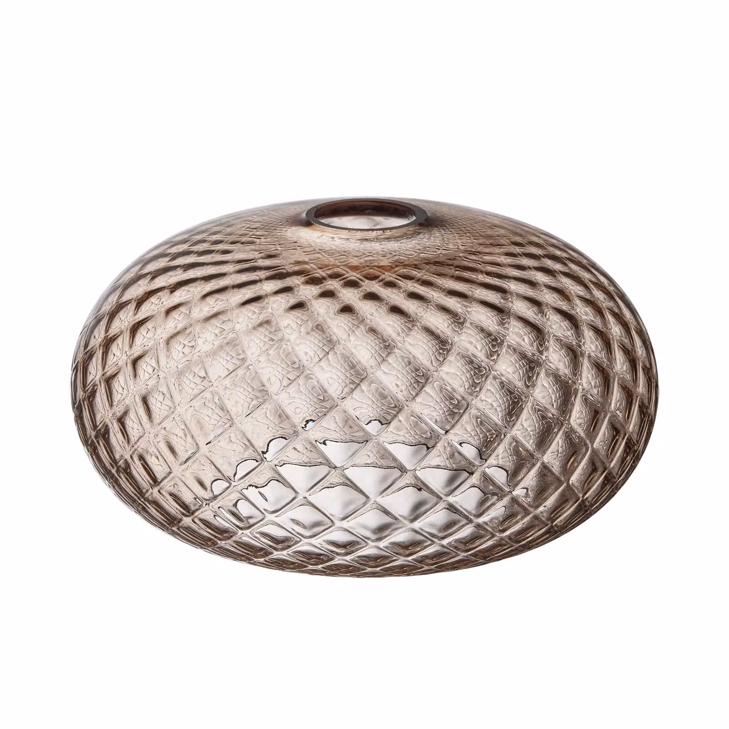 Industville Chelsea Round Textured Glass Pendant Light in Brown – 2