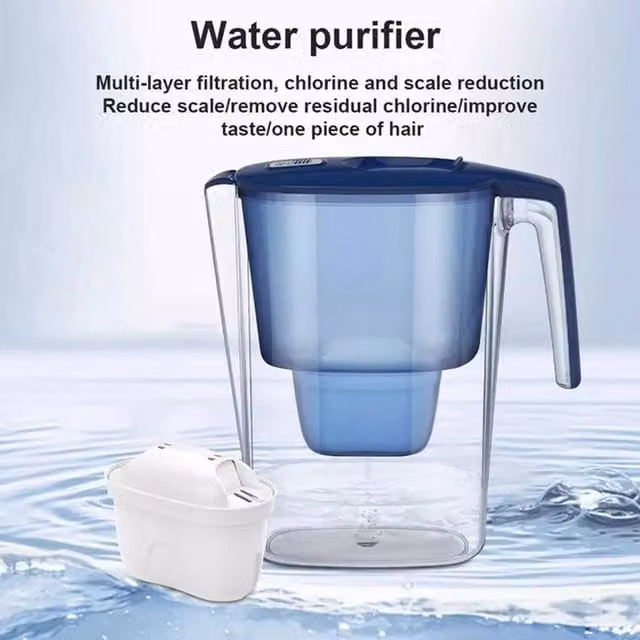 VOGREX Large Water Filter Jug with Cartridge, 3.6 l, Blue – 1