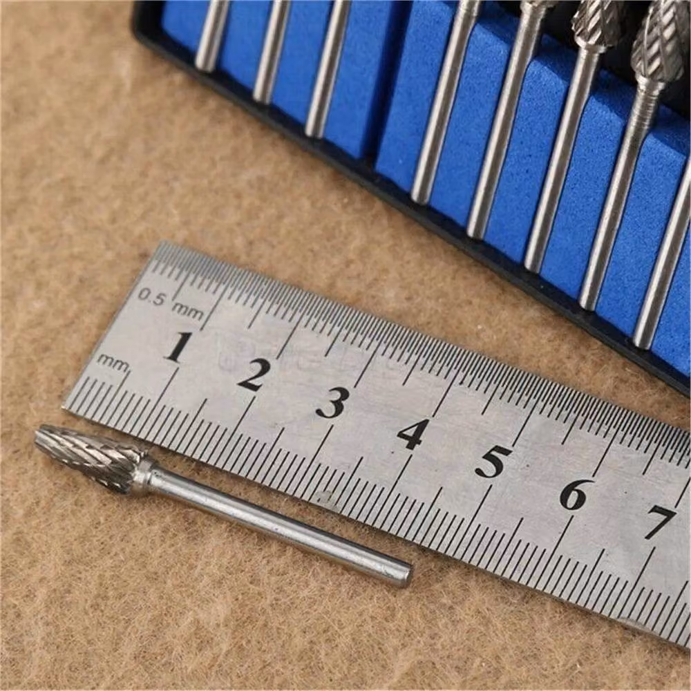 Nordara 10-Piece Silver Tungsten Carbide Burrs Rotary Tool Bits for Dremel – 3
