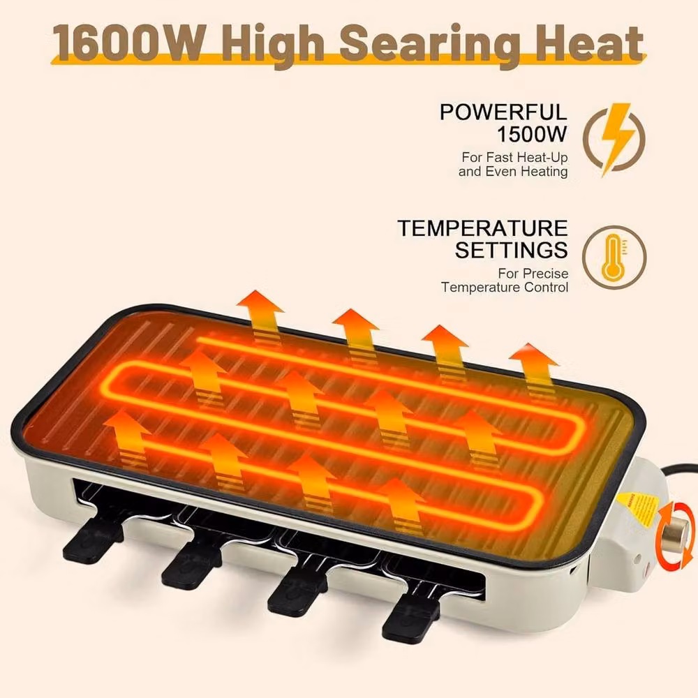 SPETLEK 1600W Electric Barbecue Grill Hot Plate, Multicolour – 2