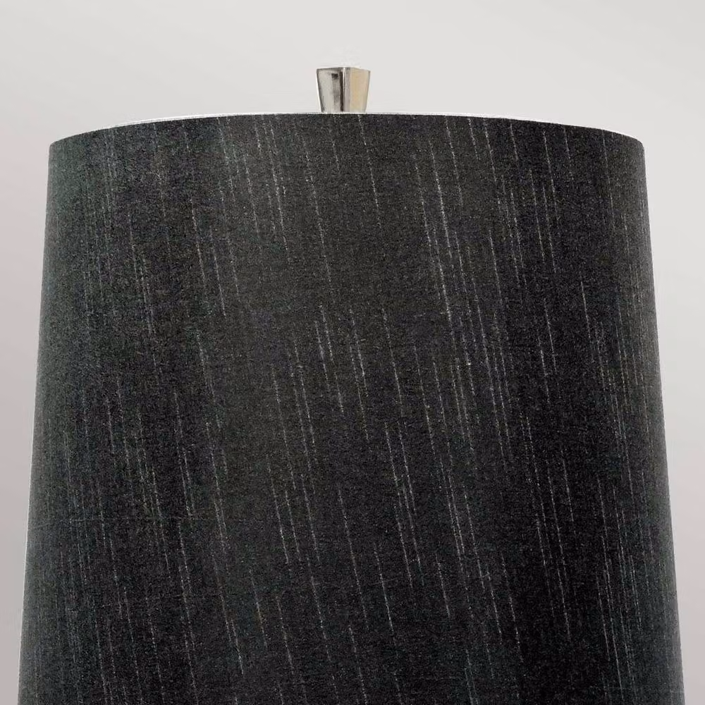 Netlighting Ascent Table Lamp with Round Tapered Shade in Grey and Polished Nickel – 2