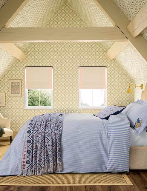 Joules Earlsford Foulard Striped Cotton Bedding Set, Blue Mix, W: 180 cm, L: 200 cm