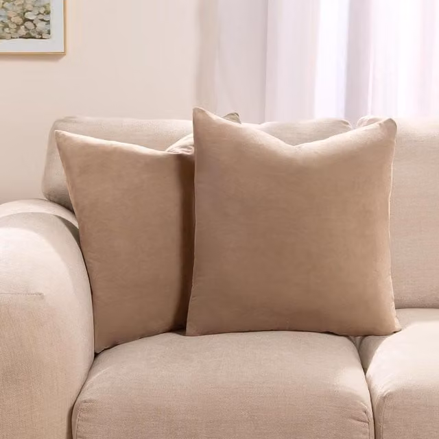 Pack of 4 Sienna Matte Velvet Square Cushion Covers, W/D/H: 45 x 45 x 45 cm