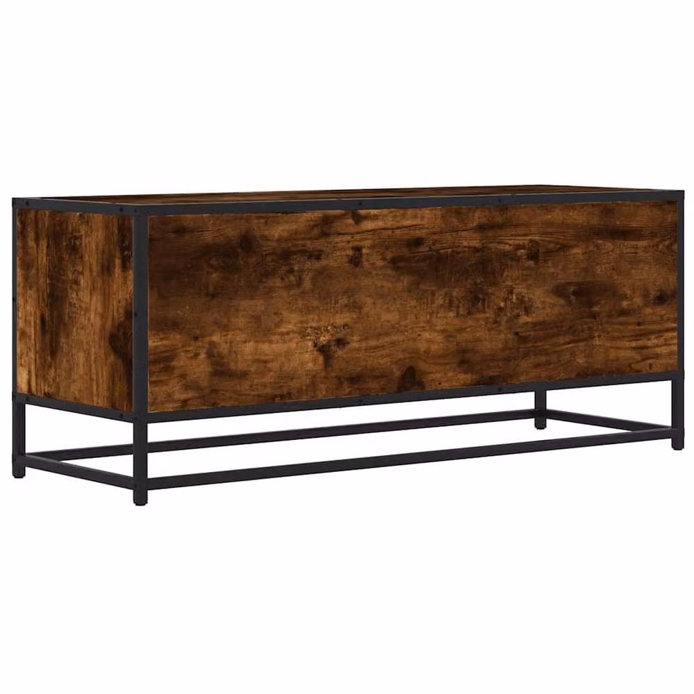 Berkfield Home Industrial TV Cabinet in Smoked Oak and Brown, W/D/H: 100 x 34.5 x 40 cm – 5