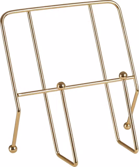 Orsina Gold Metal Freestanding Cookbook Stand – 1