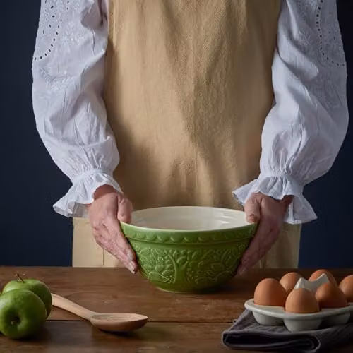 Mason Cash In the Forest Hedgehog Stoneware Mixing Bowl, Green, 1.1 l, Diameter: 21 cm – 5