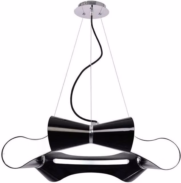 Netlighting Ora Pendant Round Flat Light in Black or White with E27 Socket