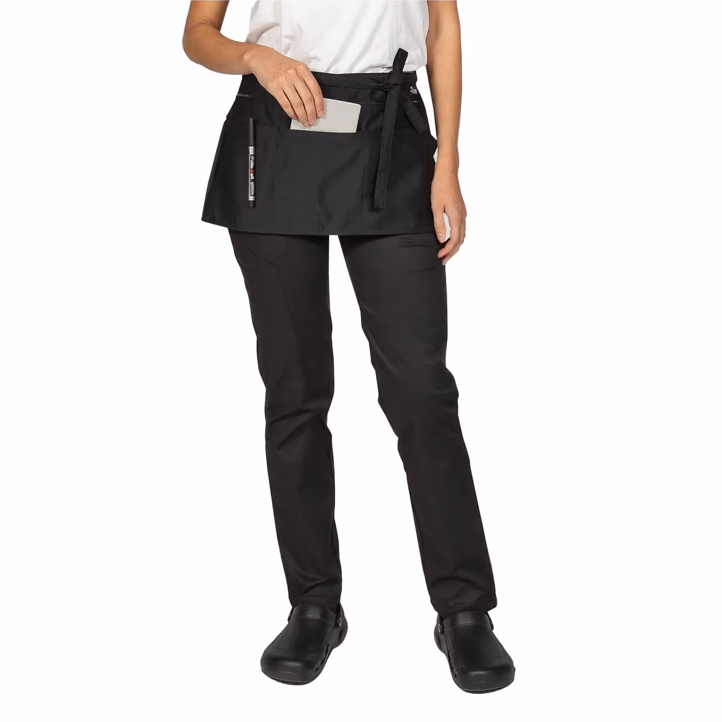 Dennys Zip Pocket Waist Apron in Black – 2
