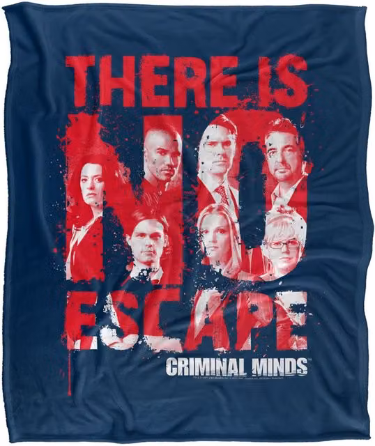 LOGOVISION Criminal Minds No Escape Silky Touch Super Soft Fleece Throw Blanket in White, W/D/H: 152 x 127 cm – 6