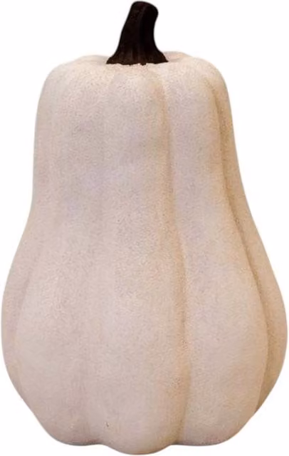 Four Candle White Tall Ceramic Pumpkin Ornament