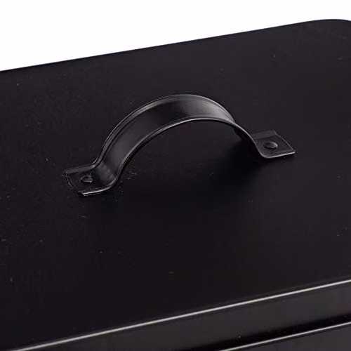 Harbour Housewares Vintage Metal First Aid Box in Black with Lid and Handles – 3