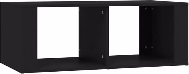 Berkfield Home Modern Black Coffee Table in Engineered Wood W/D/H: 100 x 50 x 36 cm – 1
