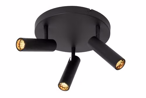 Lucide Netlighting Grado Black Adjustable Dimmable Ceiling Spotlight, Diameter: 25 cm, 3x GU10 – 1