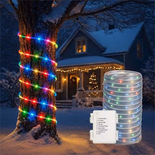 mysmartbuy Multicolour LED Rope Light, 10 m, Battery Operated with Controller – 1