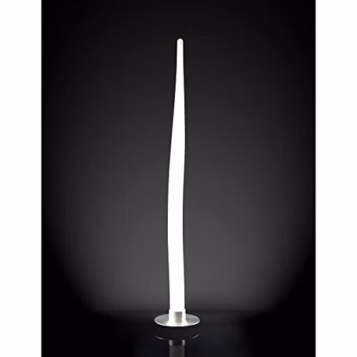 Netlighting Estalacta Modern Dimmable Floor Lamp in Silver and Opal White – 2