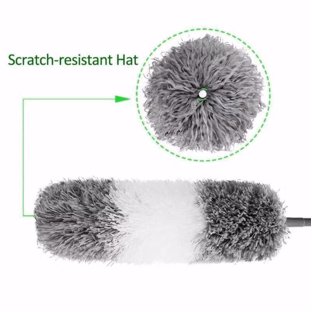 NESTLUNE 280cm Extendable Microfibre Feather Duster with Telescopic Handle in Grey – 4