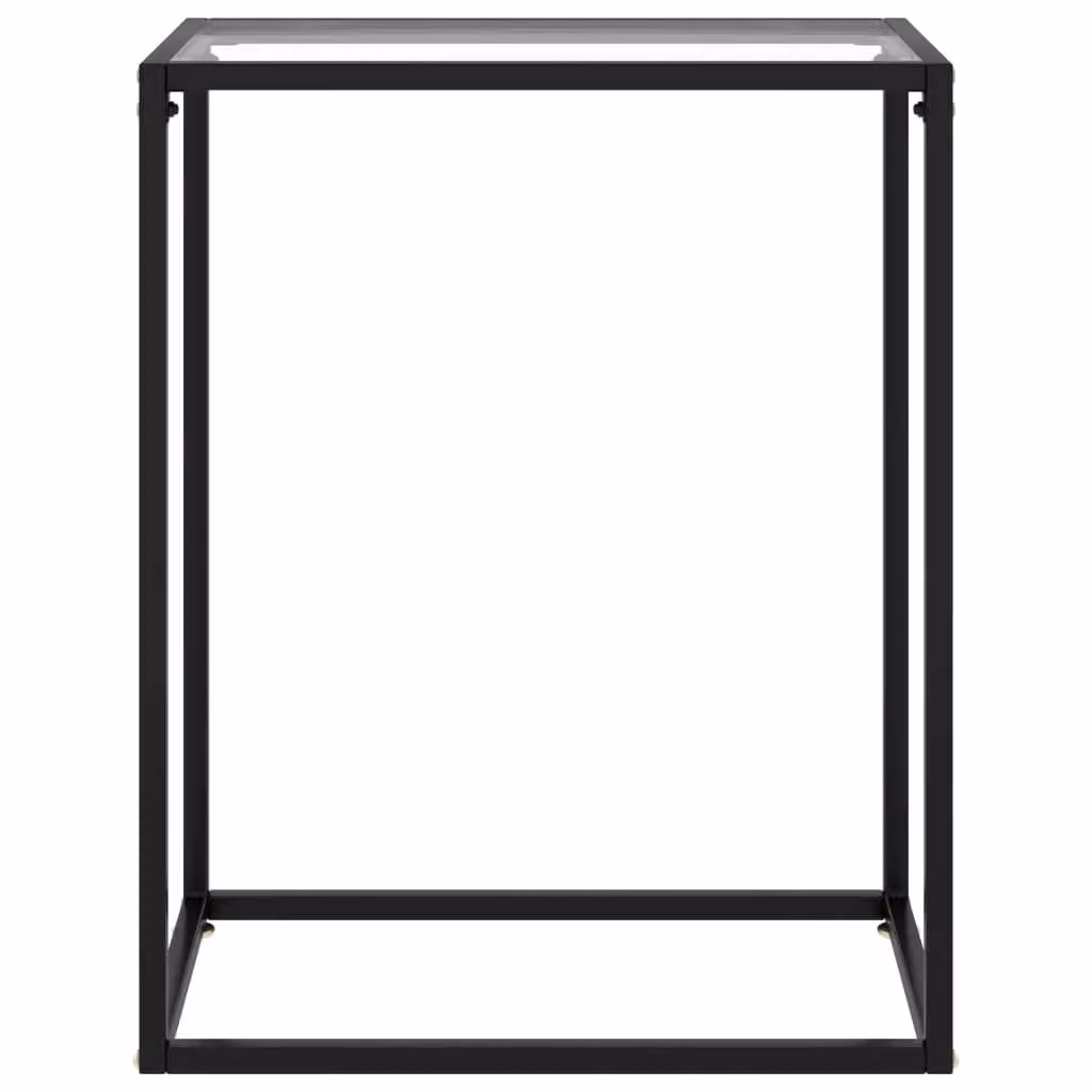 Berkfield Home Modern Transparent Tempered Glass Console Table, W/D/H: 60 x 35 x 75 cm – 2