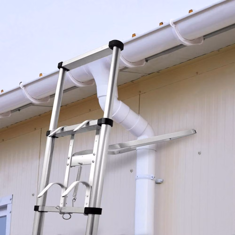 FLAVORA Silver Aluminum Ladder Stand Off-Wall Stay Extension Support, W: 100 cm, D: 40 cm – 2