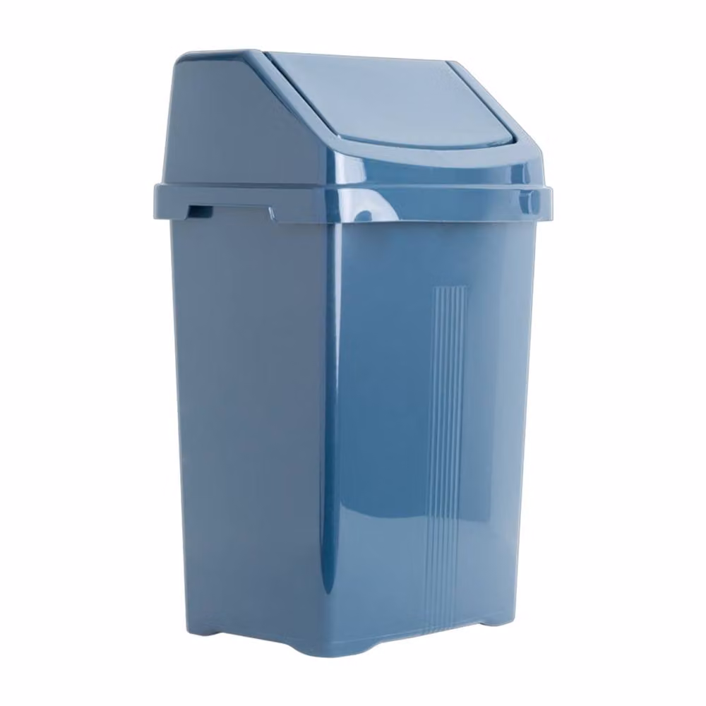 Casa 50L Blue Plastic Swing Bin – 2