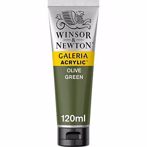 Winsor & Newton Galeria Acrylic Paint, Olive Green, 120ml – 2