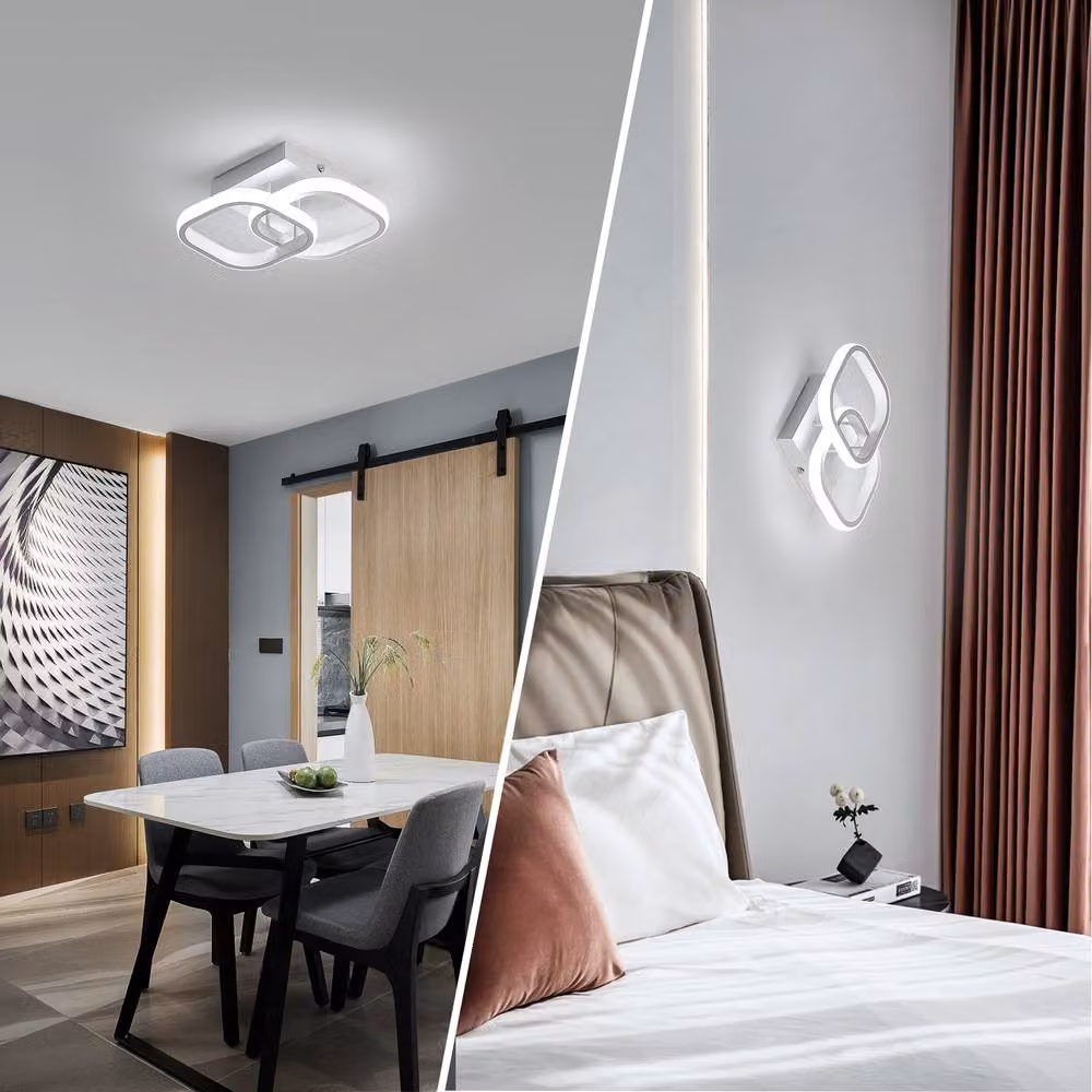 Pheashine Modern Square LED Ceiling Light, 22W, Cool White, White – 3
