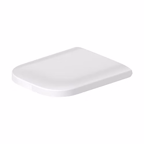 Duravit Happy D.2 Soft Close Toilet Seat in White with Urea Thermoset Lid and Stainless Steel Hinges – 1